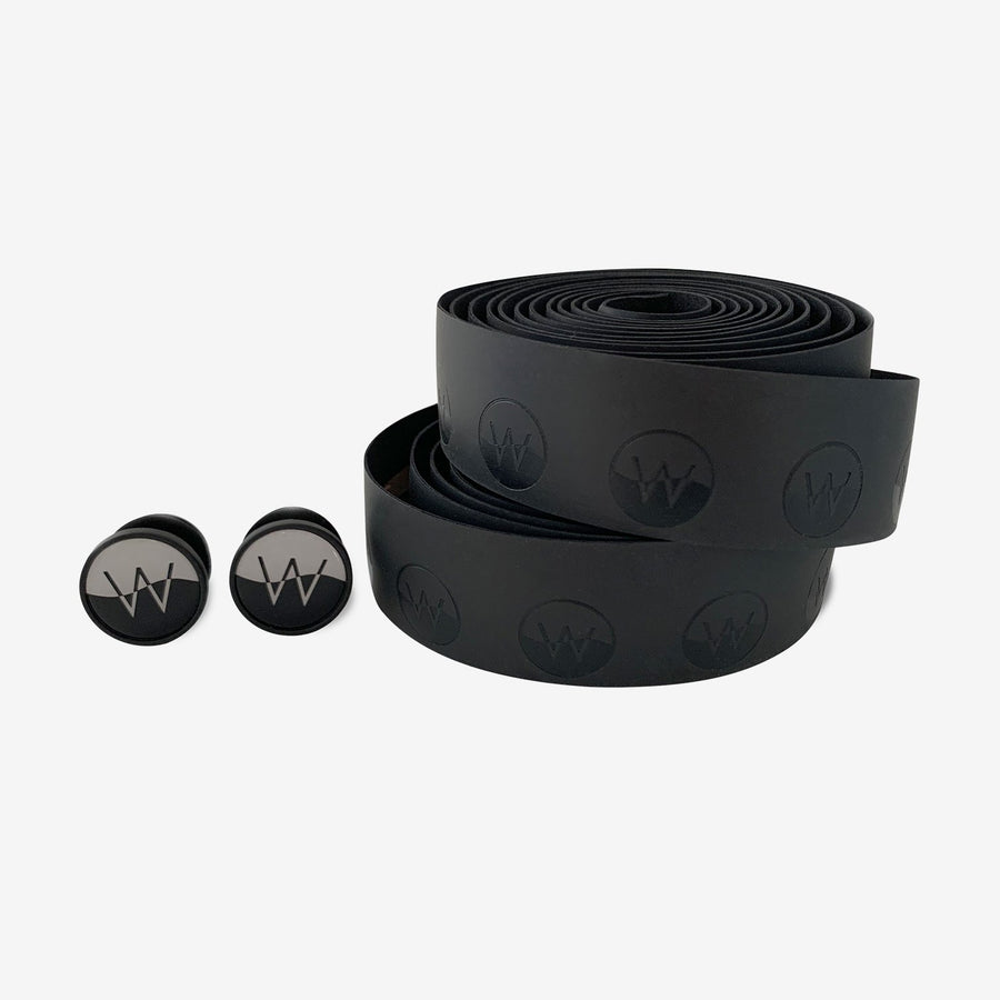 Coefficient Cycling Bar Tape in black with bar plugs